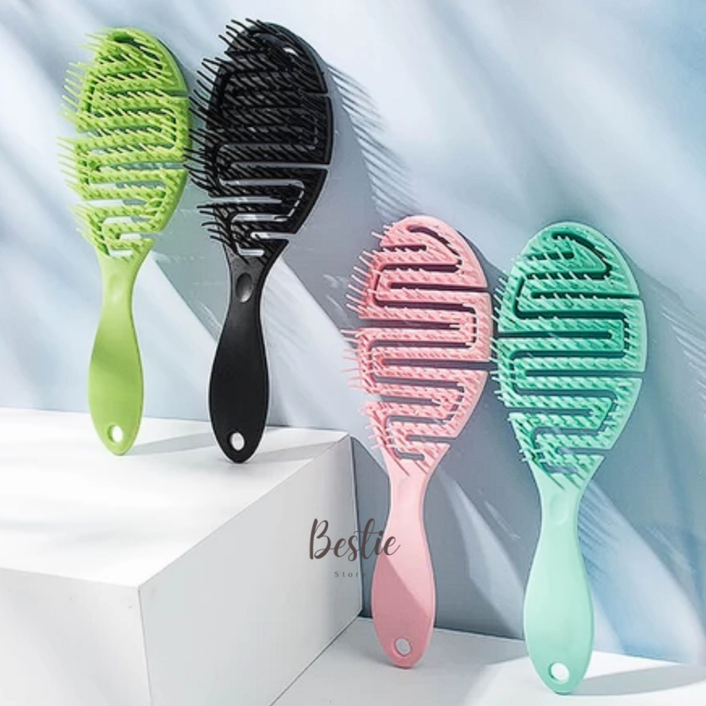 

Bestie Sisir Rambut Wanita Anti Rontok/Anti Kusut Sisir Besar Jarang Premium Sisir Pijat Kepala Sisir Anti Rontok Berongga