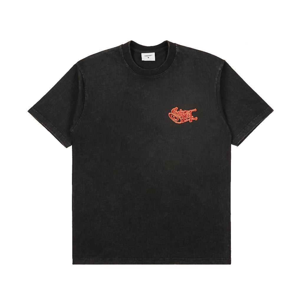 SWAPMEET FIRE BLACK WASHED TSHIRT