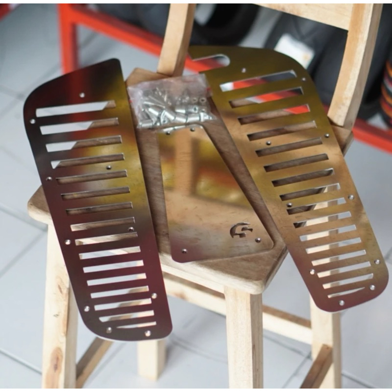 Floorboard Dek Lantai Set Vespa Px Npx Excel Ps Strada Model SIP Polish Chrome