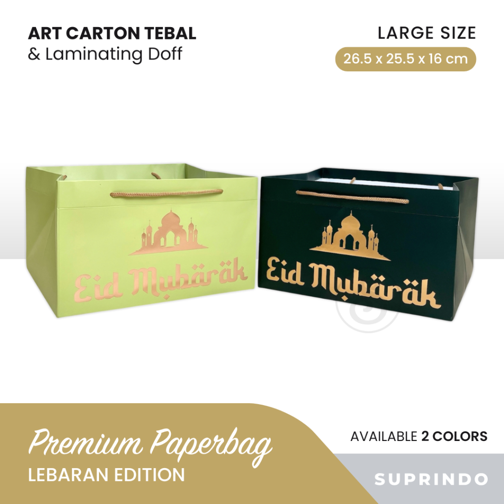 

Paper Bag Lebaran Eid Mubarak Foil (L)