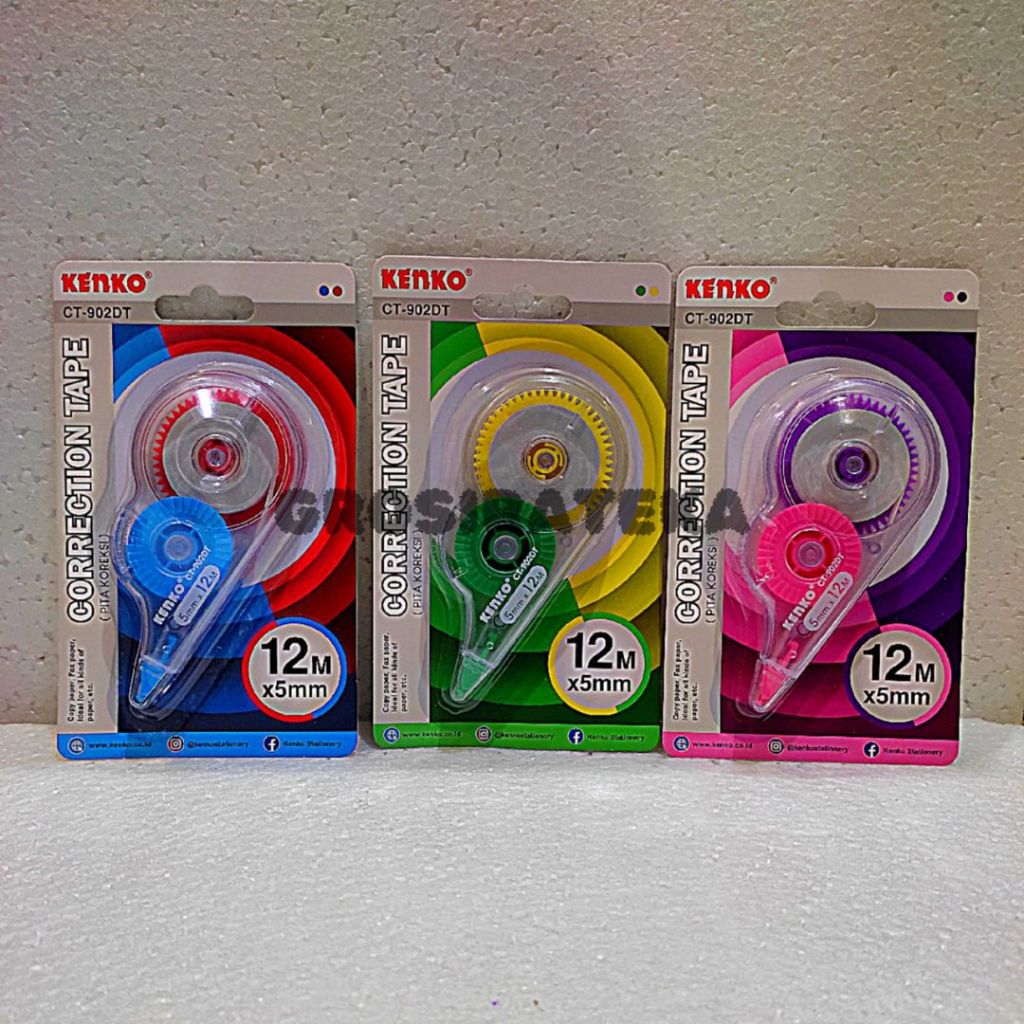 

TIPE X, TIPE X KERTAS, TIPE X PITA, CORRECTION TAPE CT 902 KENKO