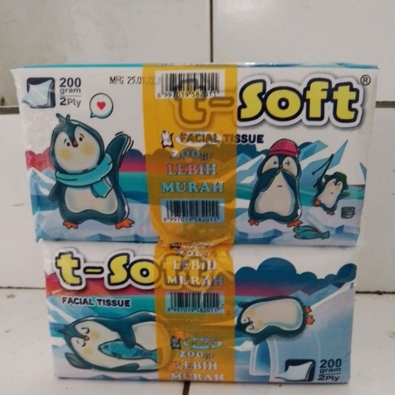 tissue t-soft 200sheet bandet (200s × 2pcs)