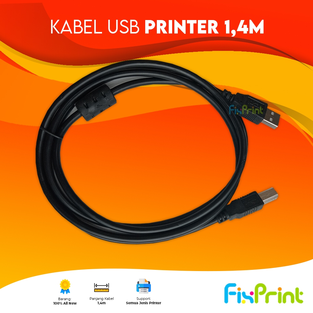 Kabel USB Komputer  Kabel USB Universal Printer Epson Canon HP Brother Panjang 1,4M Good Quality