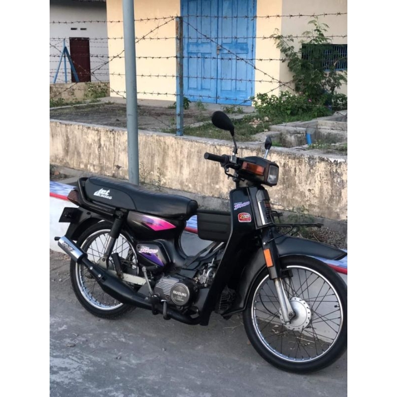 Knalpot Suzuki Rc80 Rc100 Bravo Standar Racing Gembung Hitam