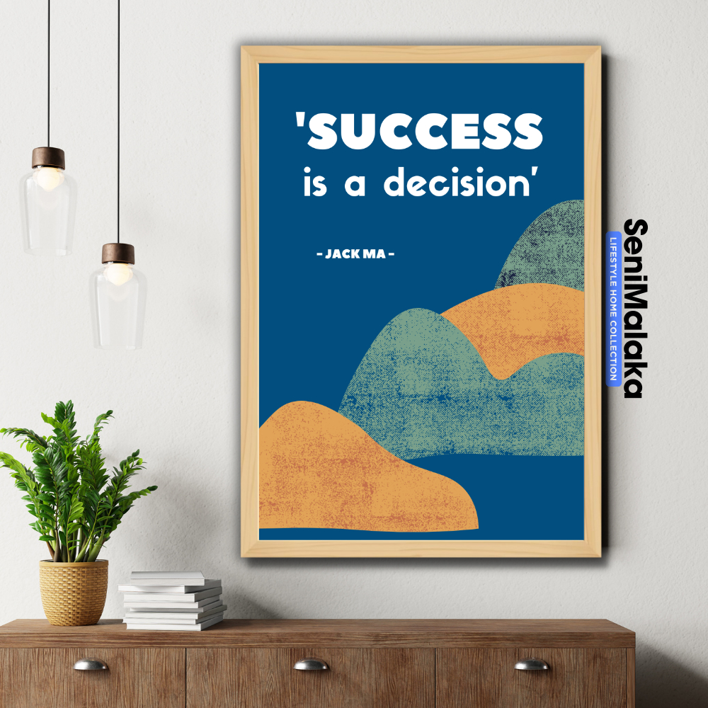 Hiasan Dinding A2 Frame Quotes Motivasi Jack Maa Frame Kayu Premium