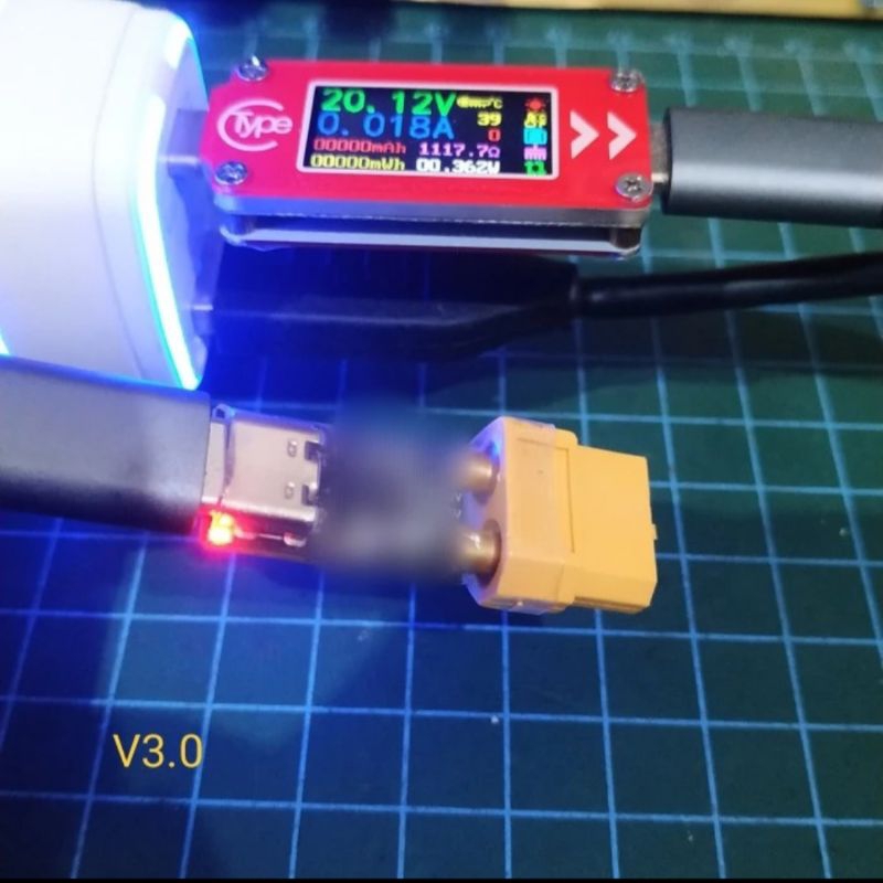 USB Type C to XT60 Adapter Plug Charger ISDT Toolkit
