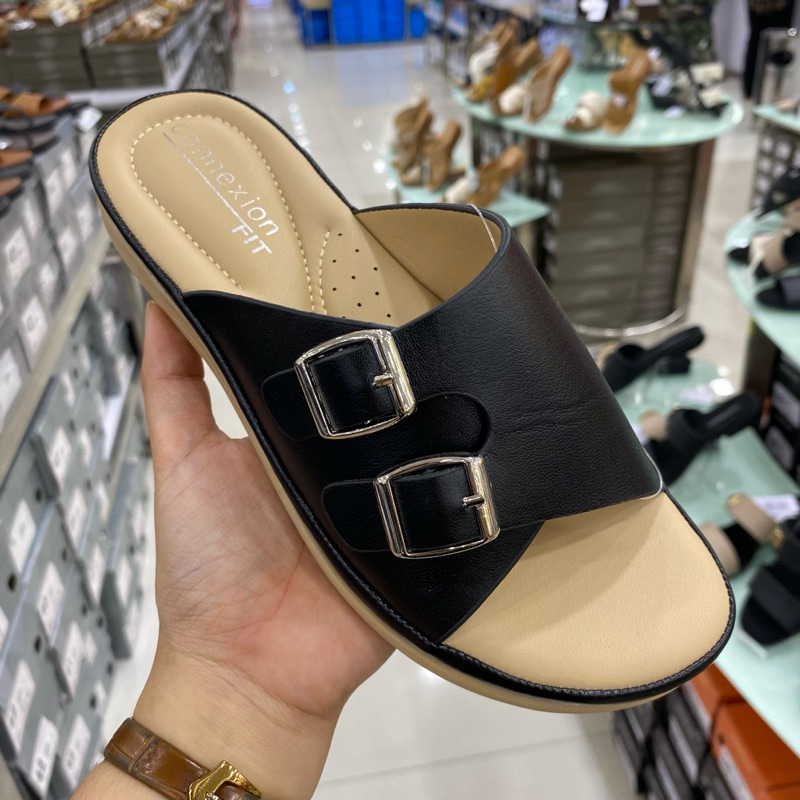 Connexion - Sandal Selop Wanita | Sandal Wedges | Super empuk size 36-40