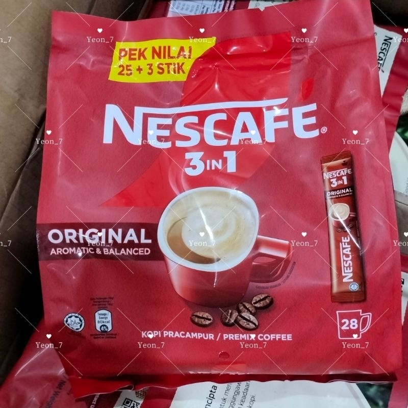 

Nescafe 3in1 Original Aromatic & Balanced Kopi Pracampur Premix Coffee 3 in 1 Exp 31 10 2025