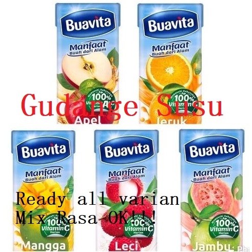 

OJEK-Buavita Juice 245ml– 1 Dus Isi 24 pcs| Mix Rasa: Apel, Jambu, Jeruk, Mangga, Lychee