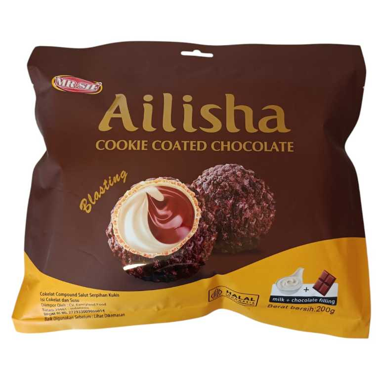 

pink MR.SIF AILISHA Golden Chocolate 200g Cookie Coated Chocolate 200g