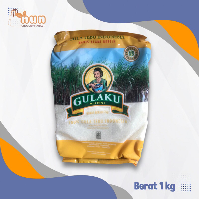 

GULAKU 1 kg GULA PASIR MURNI INDONESIA MANIS ALAMI BERSIH