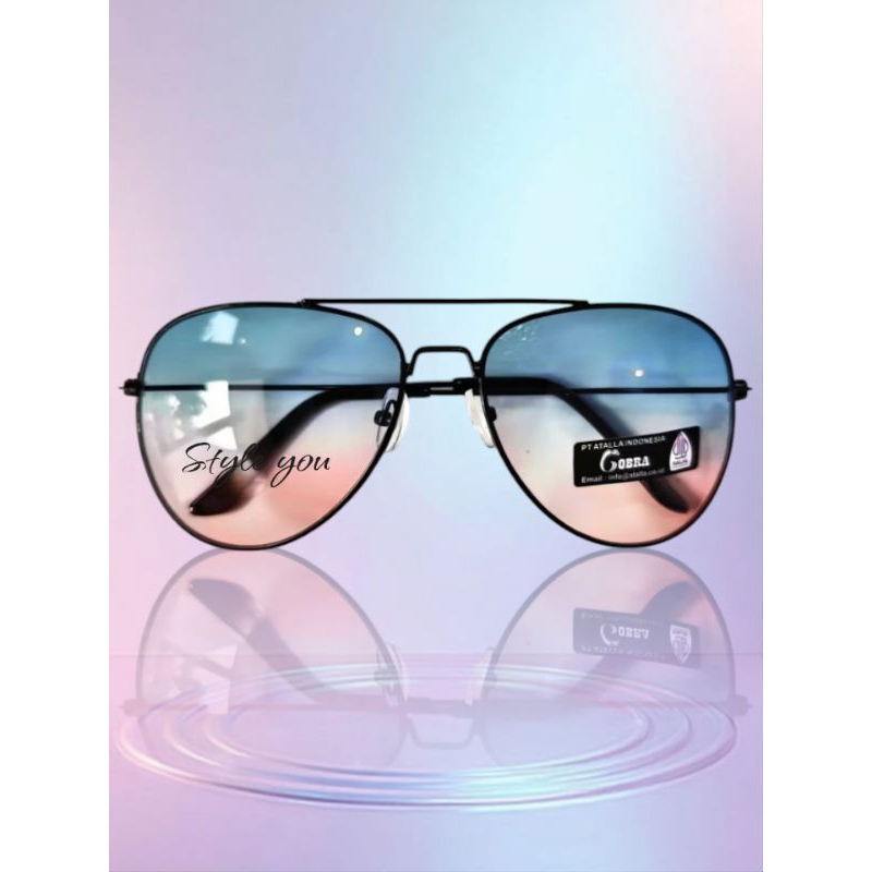 KACAMATA AVIATOR FASHION TERKINI.[kacamata Double Warna] Kacamata BL Cobra Sunglasses Fashion Pria W