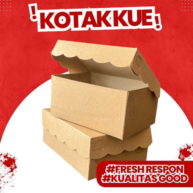 Kotak Dus Kue R3 R5 Renda Coklat laminasi / Kardus Snack Kue / Box Hajatan Kotak