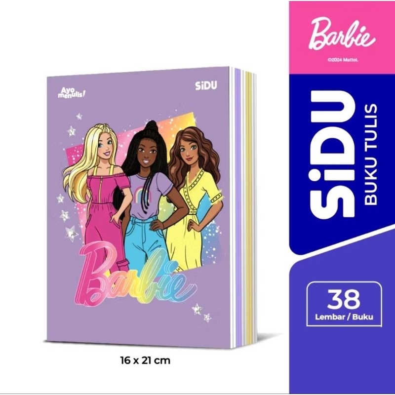 

SIDU Buku Tulis 38 lbr edisi Barbie ukuran A5 16 x 21 cm