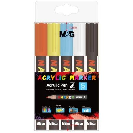 

Gramedia Batam - M&G acrylic marker/akrilik marker set 5 warna