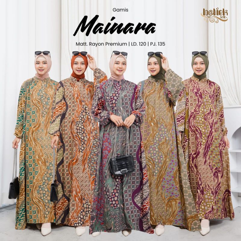 dress gamis batik meinara