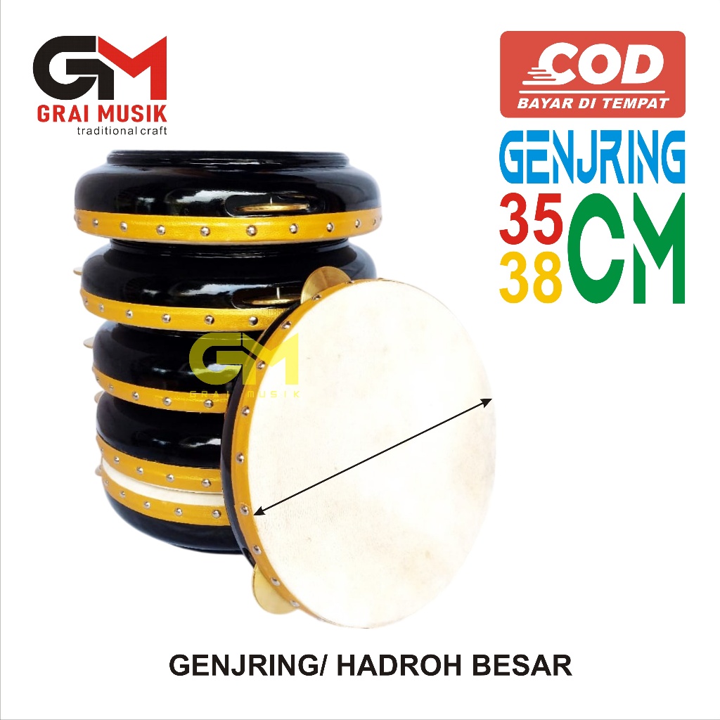 Genjring hadroh 35 cm banjari 38 cm terbang hadroh besar genjring banjari besar