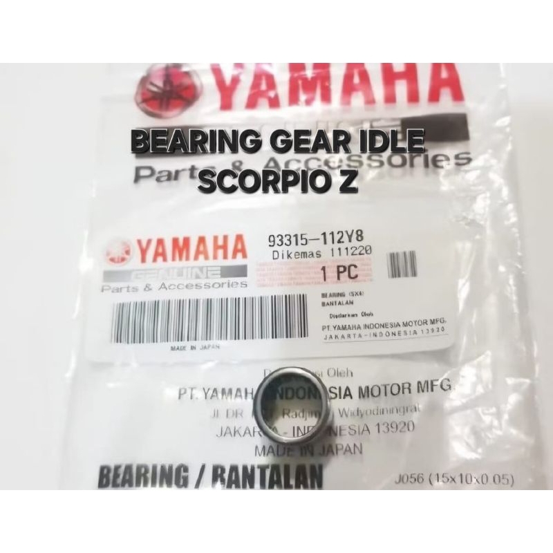 BEARING LAHAR GEAR IDLE STARTER STATER KECIL SCORPIO Z ORIGINAL