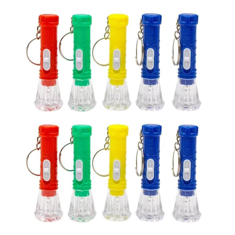 Gantungan Kunci Senter LED Mini Warna Warni / Souvenir Gantungan Kunci Flashlight Tas Aksesoris