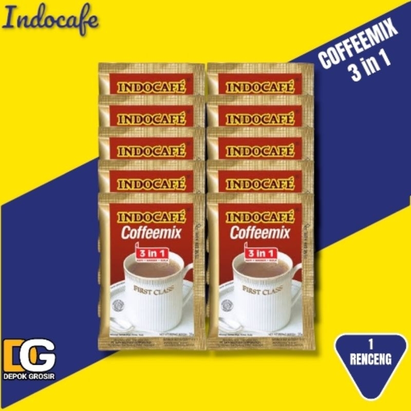 

Indocafe Coffeemix 1 Renceng isi 10 Sachet