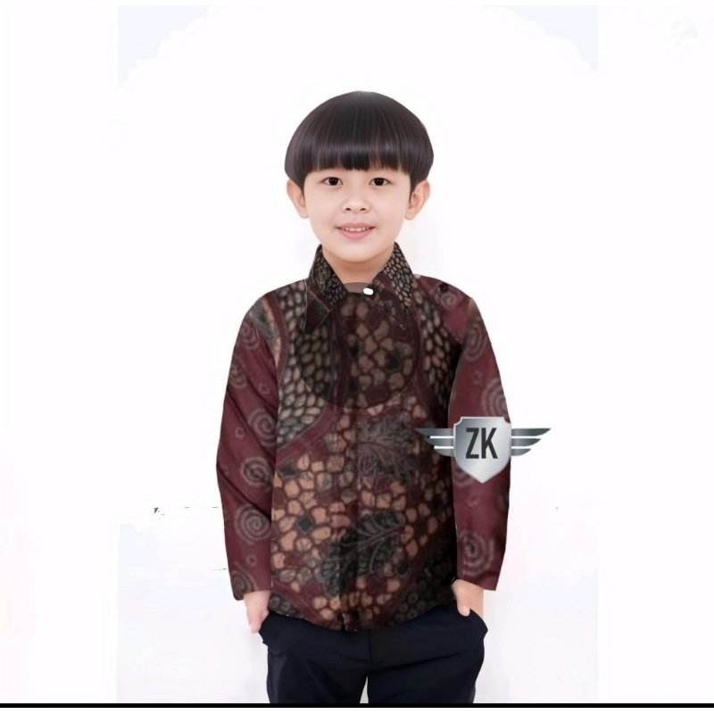 Kemeja anak Laki-laki Batik usia 2-13 tahun modern