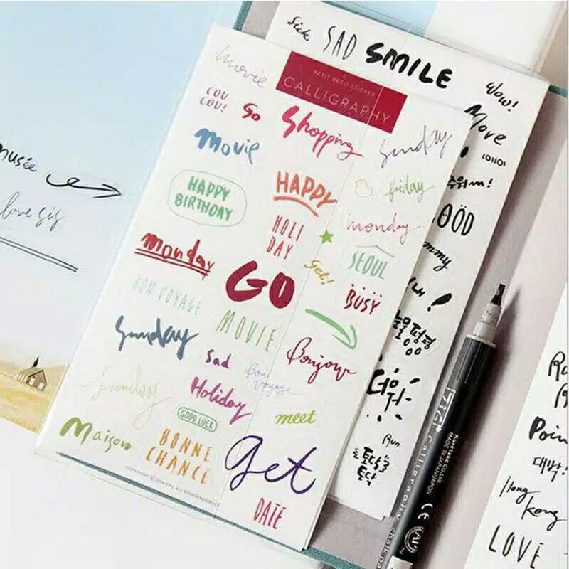 

Stiker Motif Words DIY Scrapbook Clear