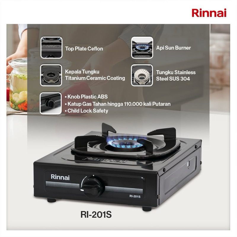 Kompor Rinnai 1 Tungku RI-201 S