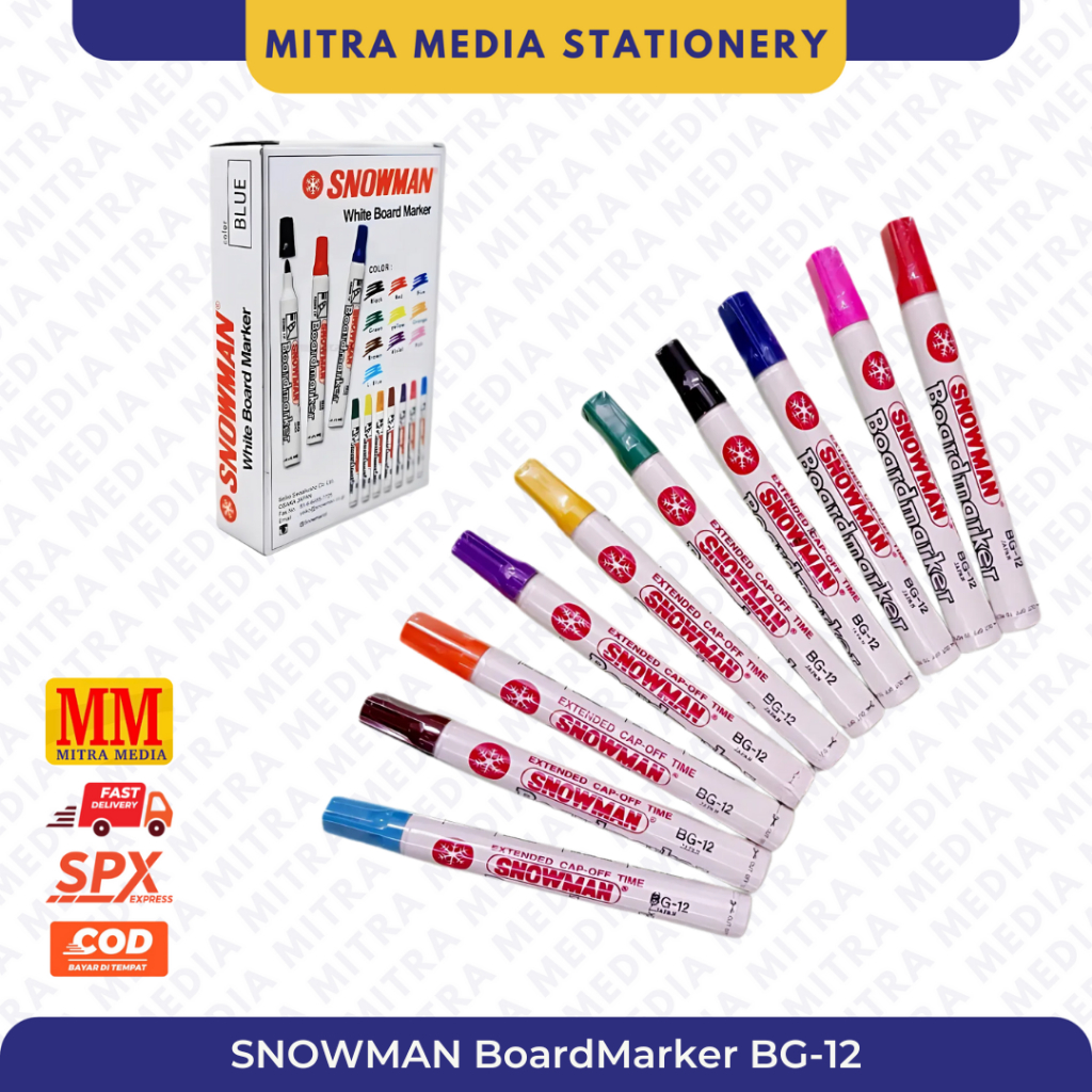 

Spidol Snowman ORIGINAL White Board Papan Tulis / Boardmarker / Spidol Papan Tulis