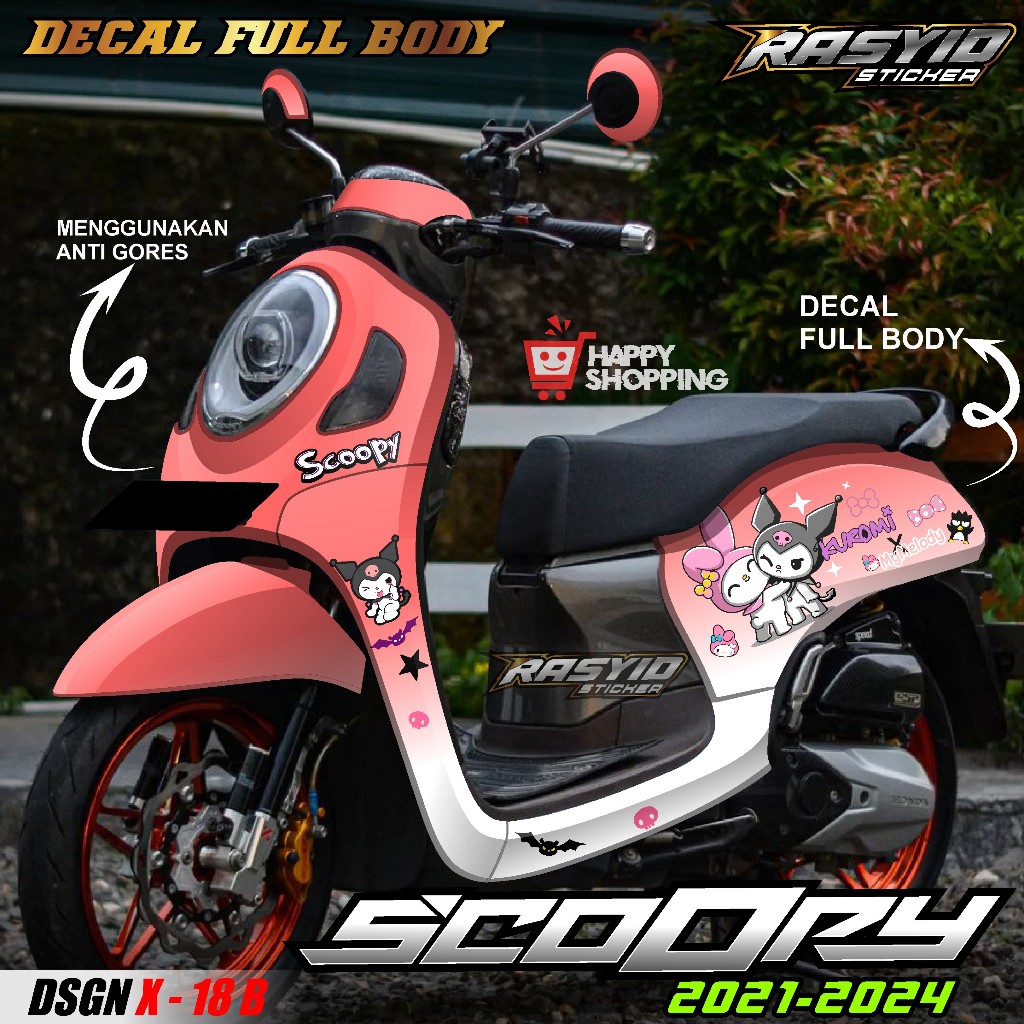 COD Decal Sticker Full Body Honda Scoopy Tahun 2020 2021 2022 2023 2024 Sticker Honda Scoopy Gambar 