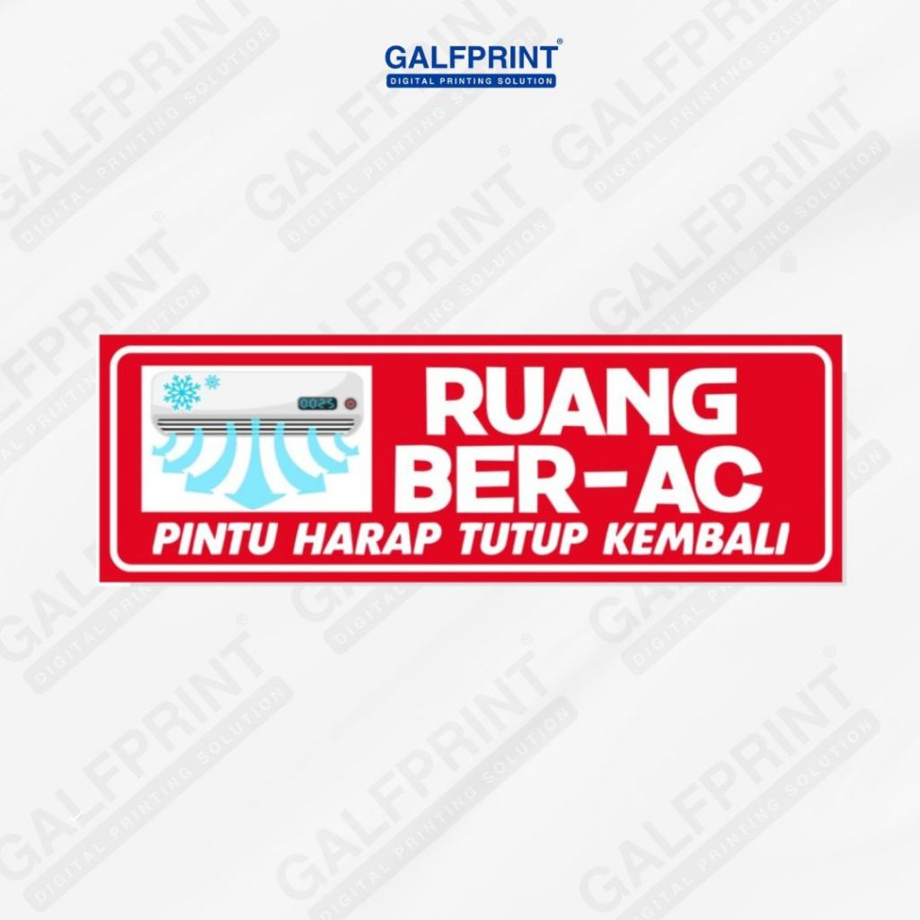 

STICKER RUANG BER AC MERAH 10X15