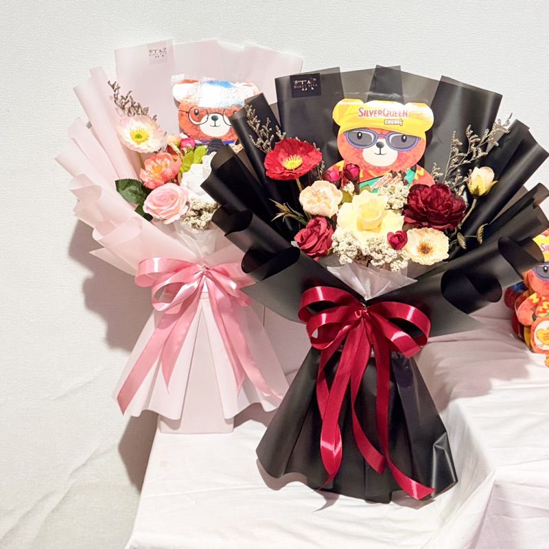 

Buket Valentine’s Day Makassar | Snack Silverqueen / Pocky | Buket Snack Makassar | TA Buket Kita | tabuketkita