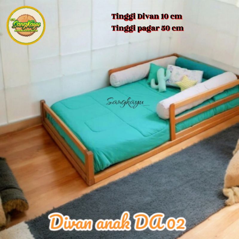 Dipan anak model Da 02 divan kayu serbaguna divan anak minimalis dipan anak kokoh