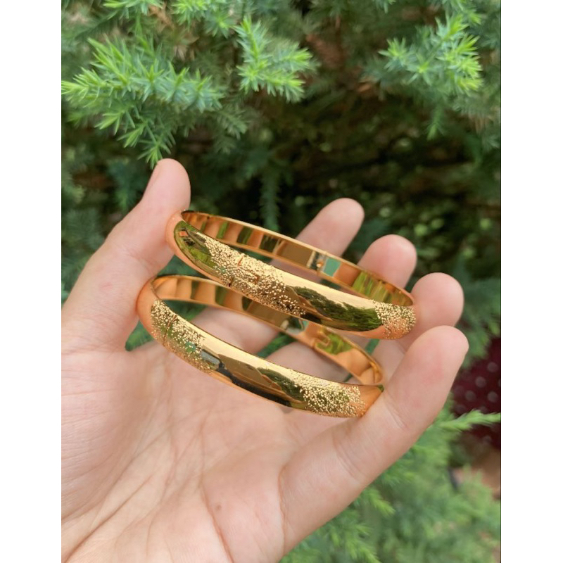 Gelang Bangkok Tailand Pasir warna Kuning Mewah Dan Cantik Super Cuping Premium
