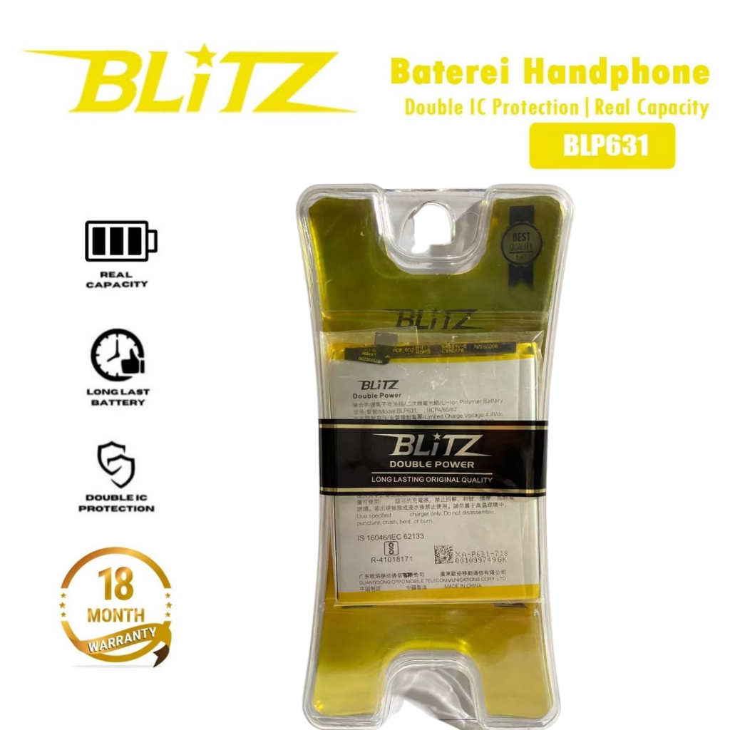 BLITZ Baterai BLP631 Oppo Double Power F3 / F5