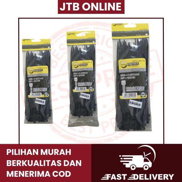 

KABEL TIES / CABLE TIES PROHEX 4X200MM HITAM / PUTIH 5X250 MM HITAM