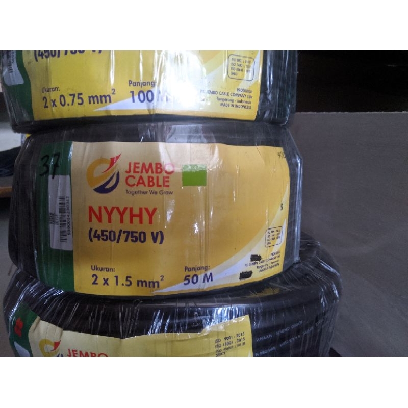 Kabel Listrik Serabut NYYHY Jembo 2x1.5 Tembaga Murni Meteran