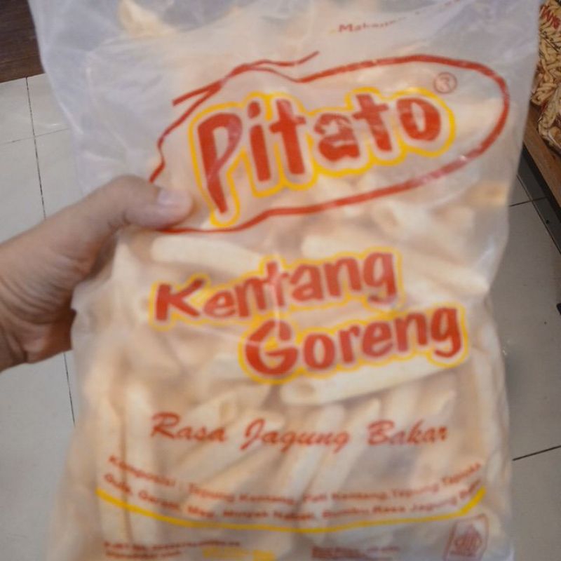 

Pitato Kentang Goreng Rasa Jagung Bakar,cemilan kentang goreng,snack kentang goreng