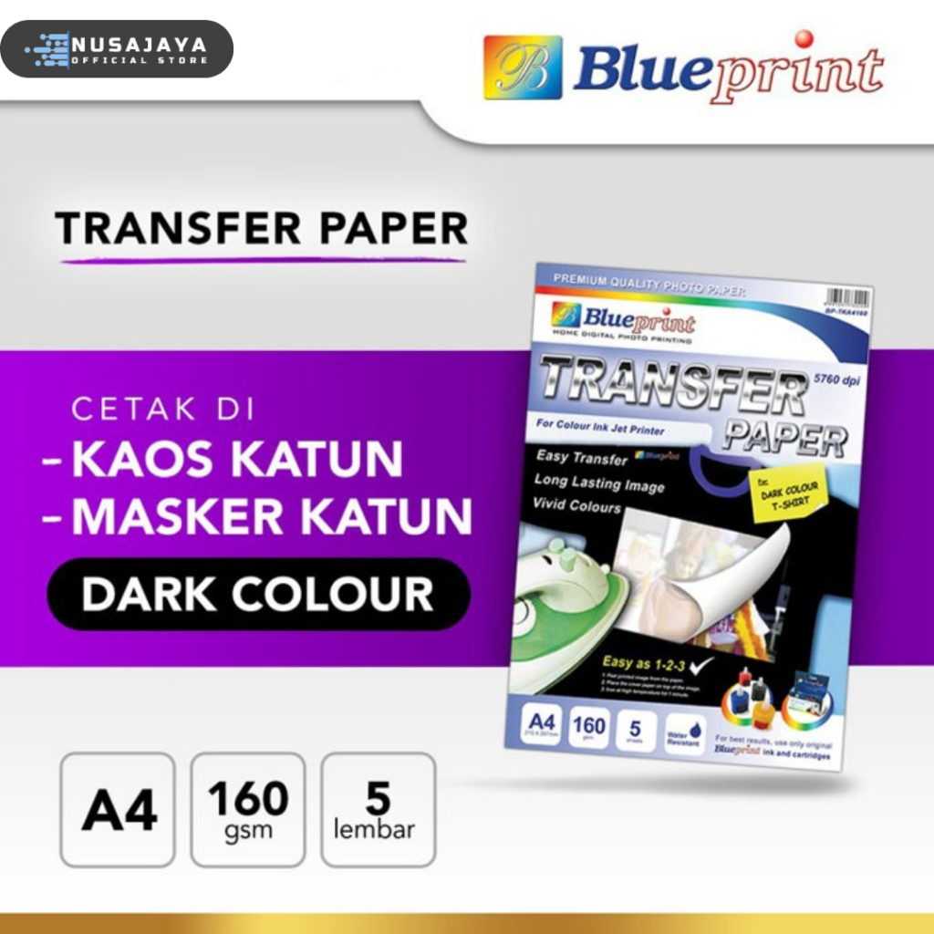 

Blueprint BP-TKA4160 Transfer Paper Dark A4