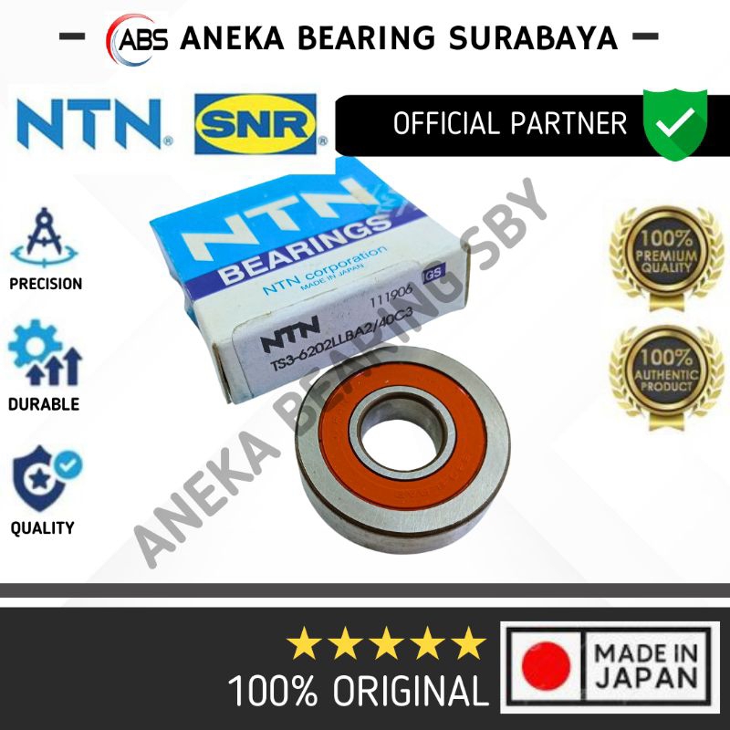 BEARING 6202 LLU/40 NTN 6202/40 15X40X11 LAKER LAHER 6202LLU/40
