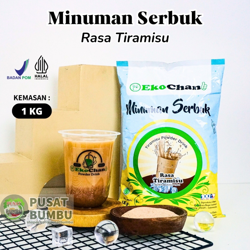

Bubuk Minuman Rasa Tiramisu 1kg | Serbuk Minuman Instan Aneka Rasa | Powder Drink Milkshake