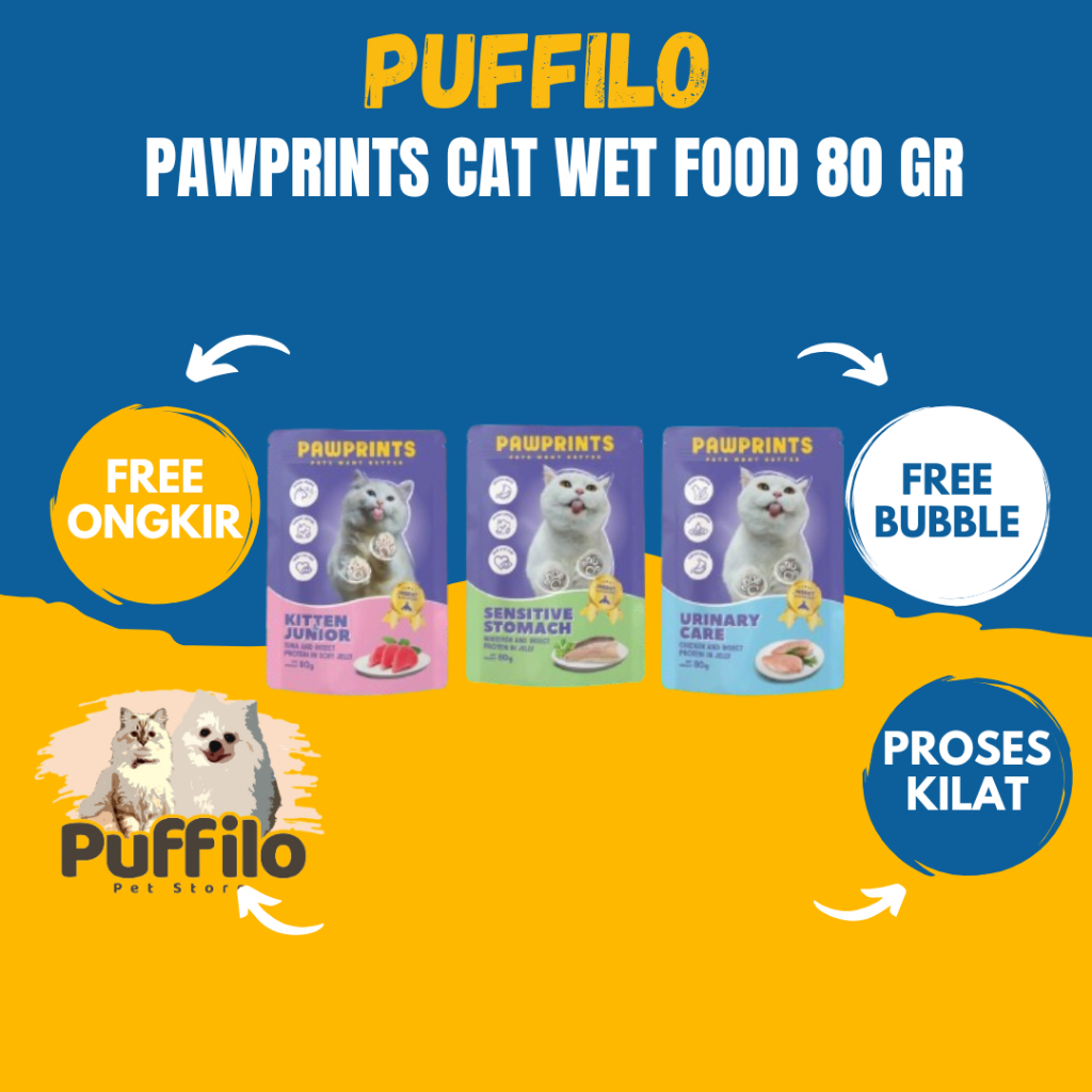 

Pawprints cat wet food all varian 80 gr