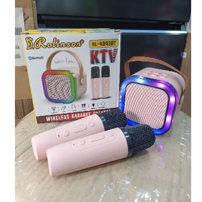 WIRELESS KARAOKE SPEAKER ROLINSON 2 MIC - SPEAKER MIC BLUETOOTH 2 MIC - MIK BLUETOOTH ROLINSON - MIK