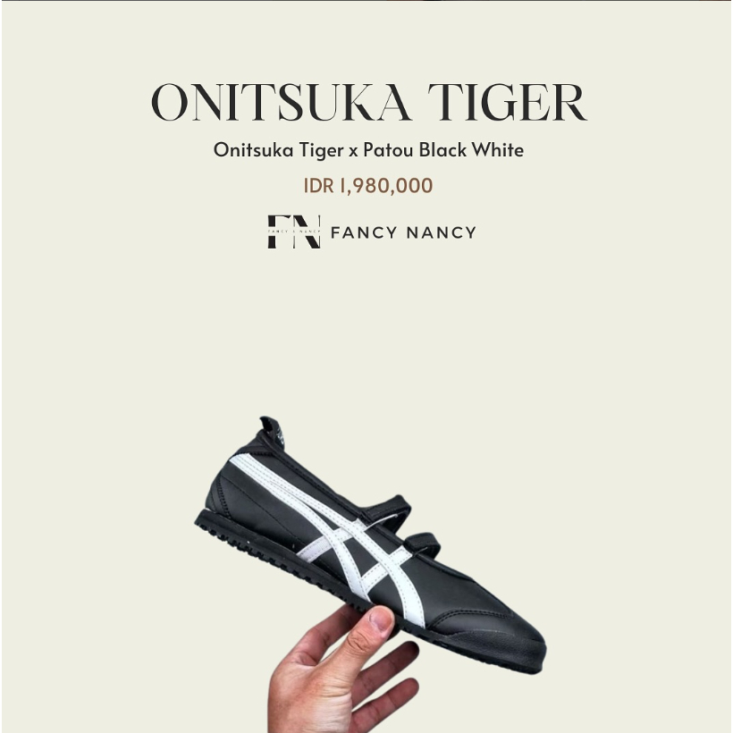 Onitsuka Tiger x Patou Black Slip On