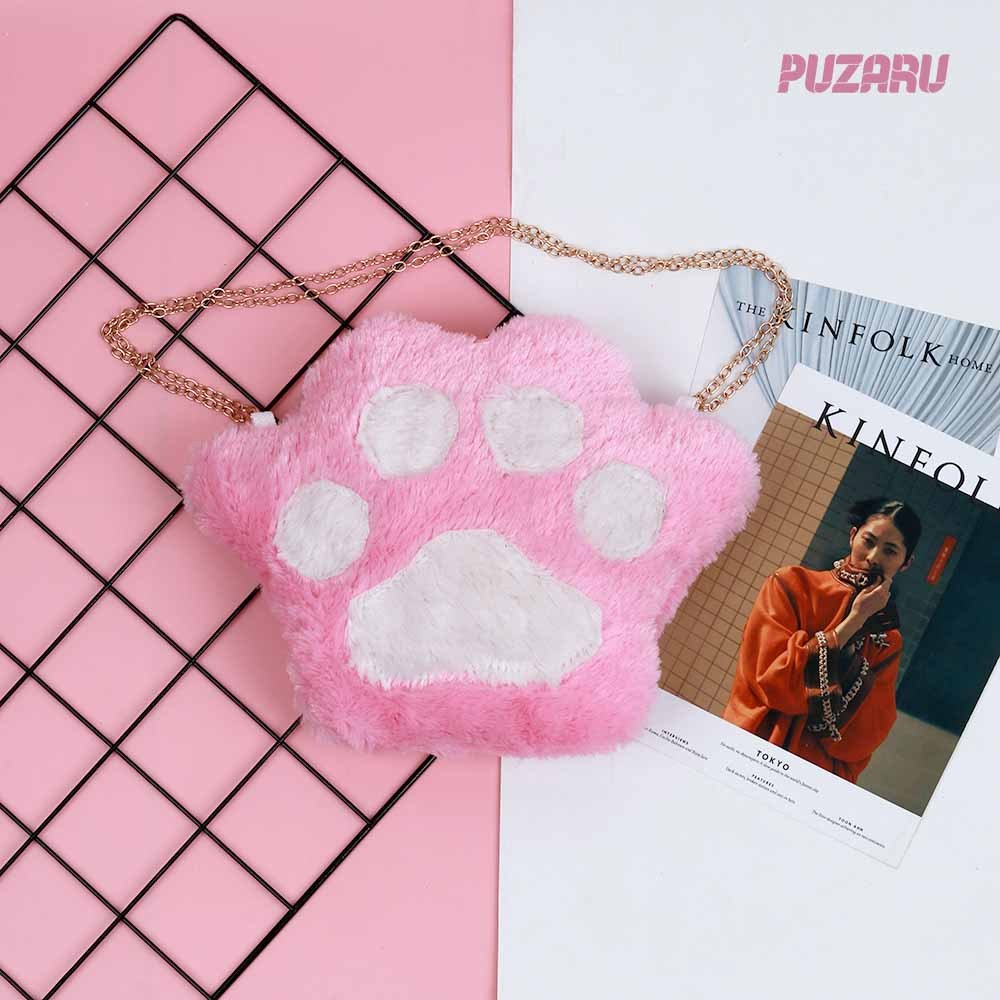 Tas Boneka Kucing Pink Lucu Original