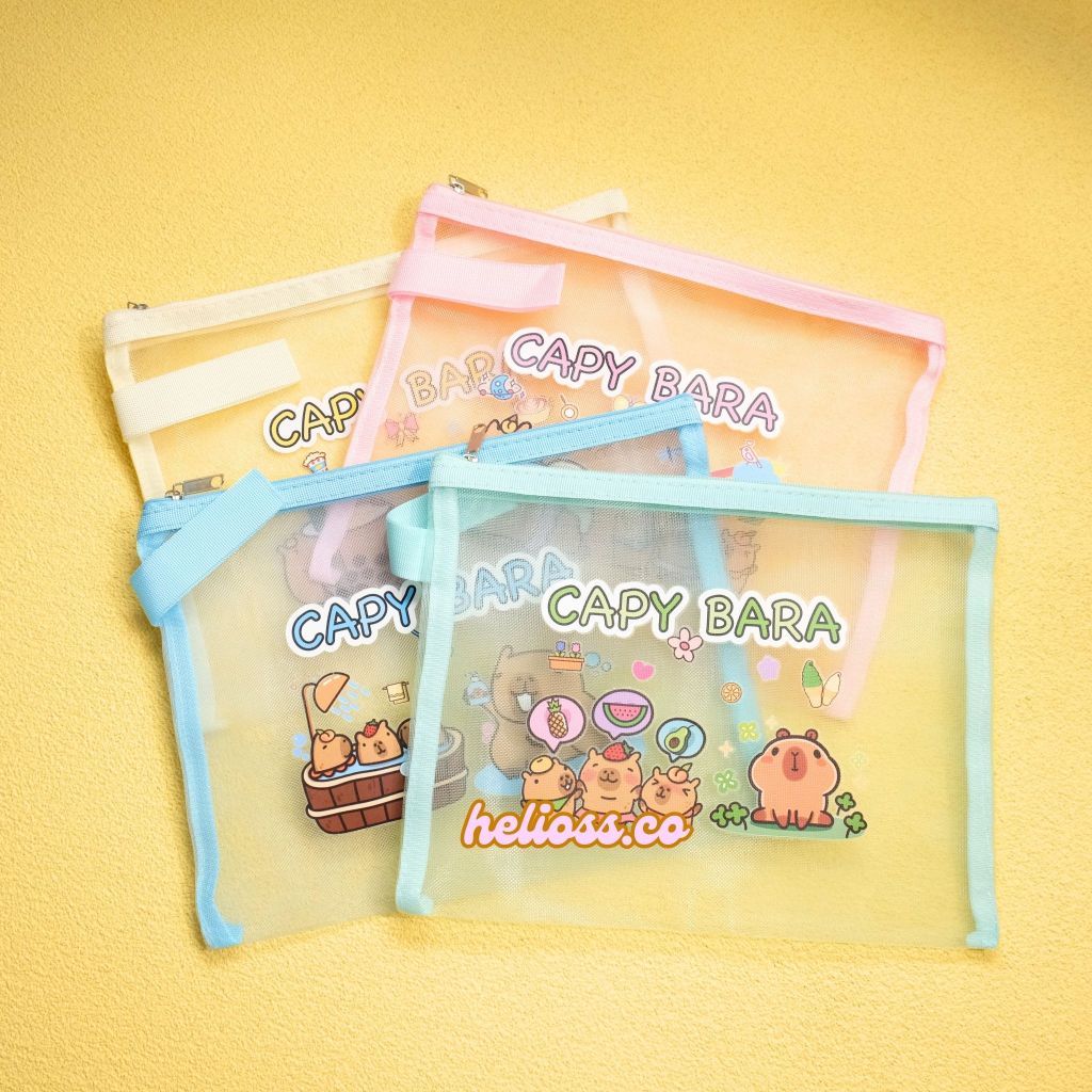 

KOTAK PENSIL JARING CAPYBARA TEMPAT PENSIL CAPPYBARA KAPIBARA POUCH SLETING CAPYBARA LUCU TERMURAH HELIOSS.CO