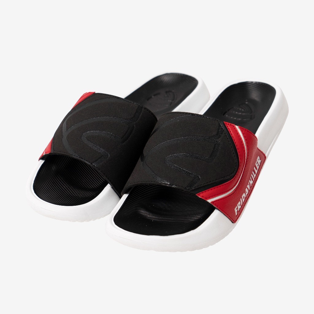SANDAL SLIDE/SELOP FRIDAY KILLER | MC KAZE BLACK RED