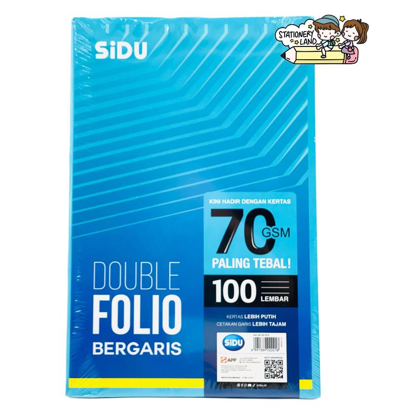 

( StaLand ) Kertas Double Folio Bergaris Garis Sinar Dunia SiDu SD 100 Lembar