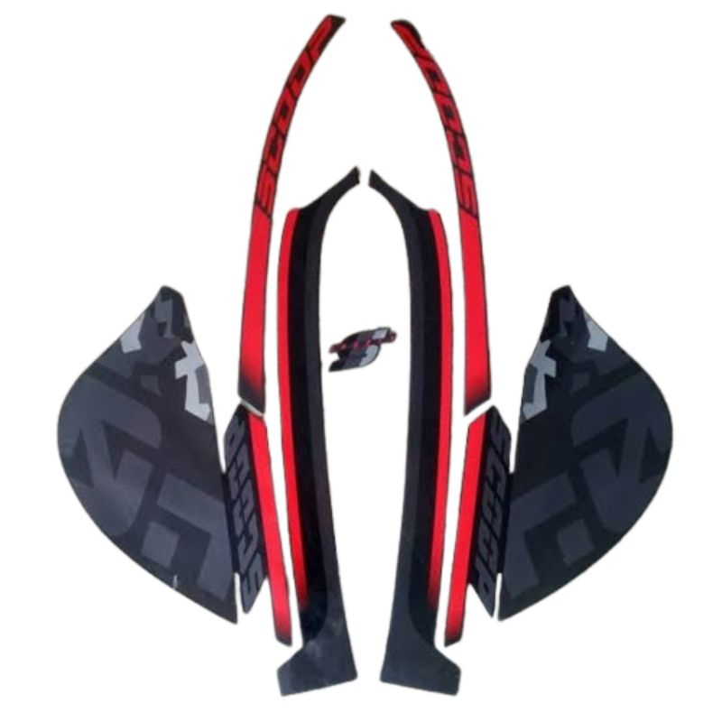 striping scoopy sporty 2020 full hitam