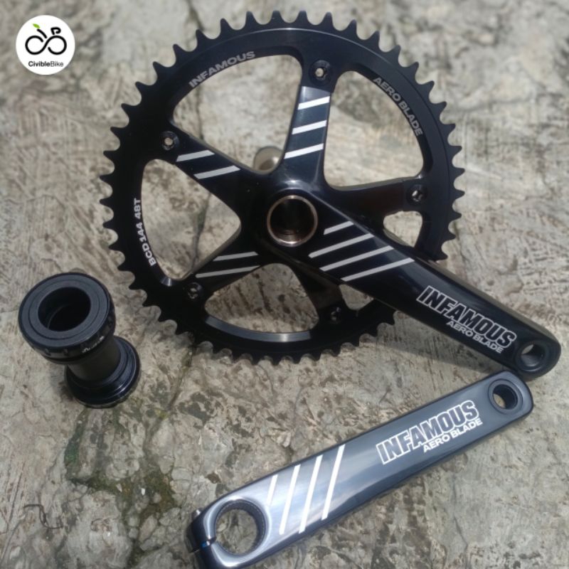 Crankset infamous HT2 48T Fixie BCD144
