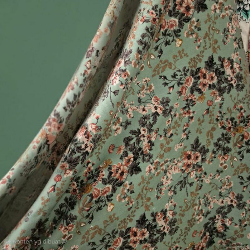 KAIN RAYON VISCOSE MOTIF BUNGA KECIL  - KAIN RAYON MOTIF BUNGA KECIL HARGA/0,5M